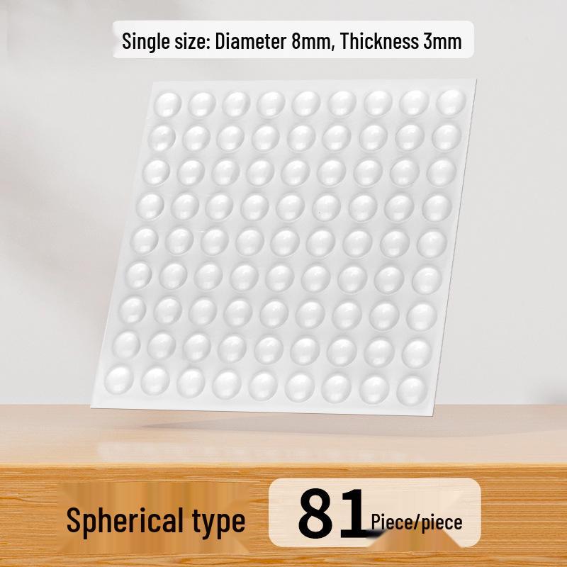 Self-Adhesive Silicone Anti-Collision Beads: Transparent Door Handle & Toilet Lid Shock Absorbers