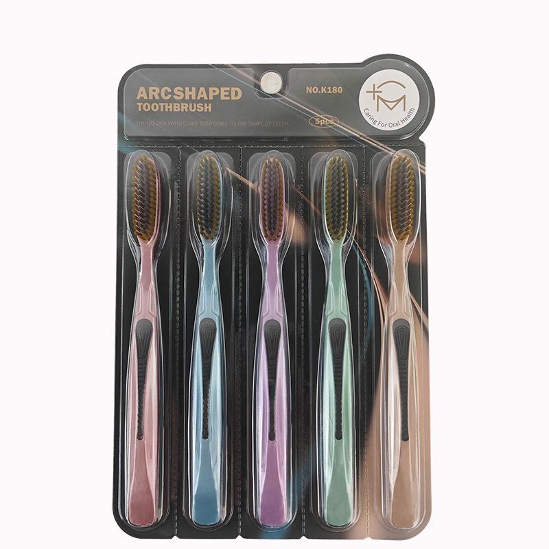 KAMEIER Arc-shaped Toothbrush Set: 5-Piece Long U-Shaped for Efficient Cleaning of Hard-to-Reach Areas.