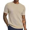 Mens Contrast Collar Short Sleeve Knit Polo Shirt Color Block Button Down Casual Top For Summer