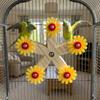 Wear Resistant Wooden Parrots Ferris Wheel Interactive Parrot Toys  Entertainment Play