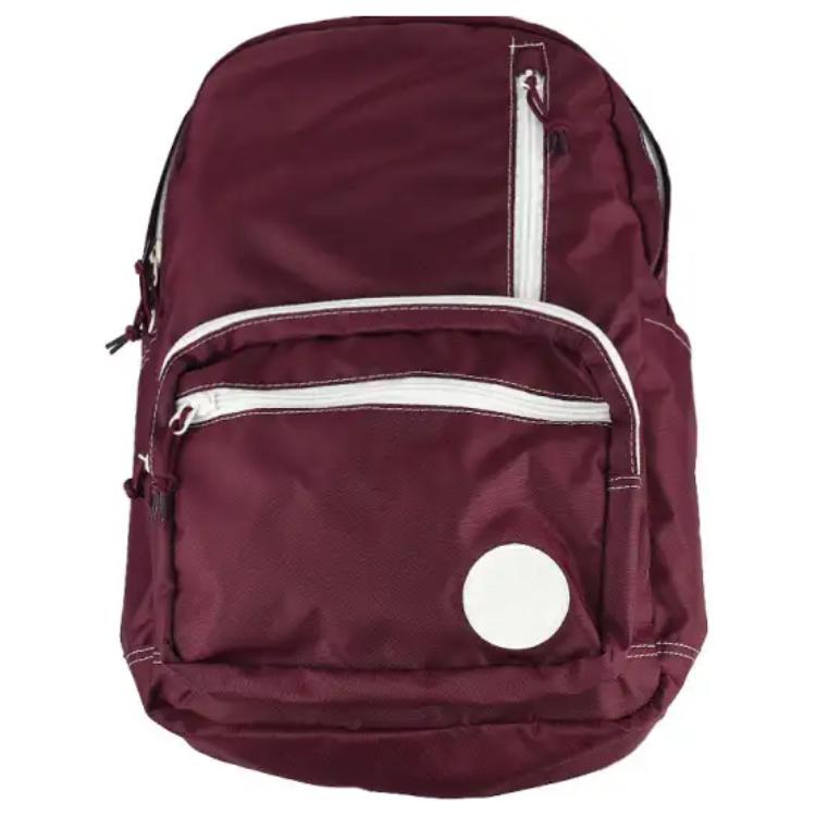 Converse Go Backpack Student Fabric Book Bag Backpack Unisex Backpacks Burgundy 10009235-A03