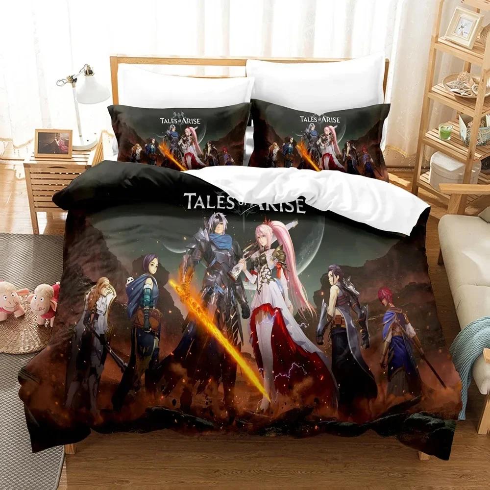 Hot Game Tales Of Arise Bedding Set Modern Printed Bed Set With Pillowcase Duvet Cover Soft Single Double Queen Super King Size
