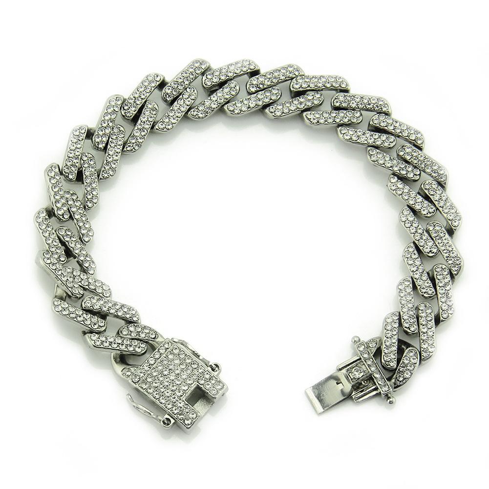 Accessories, set with colorful rhinestones Cuban exaggerated bracelet bracelet