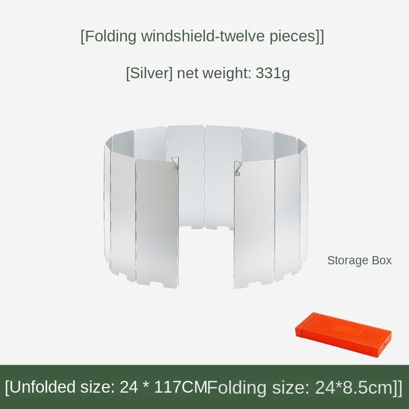 Outdoor Windshield Portable Gas Stove Windshield Stove Gas Stove Enclosure Camping Thickened Furnace End Ring Folding Windproof Board