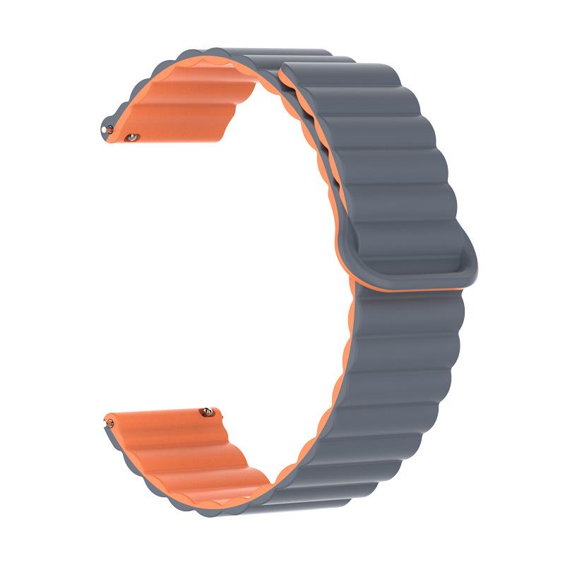 Huawei GT5 & Samsung Two-Tone Silicone Magnetic Loop Watch Strap (16mm/18mm)