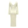 Women's Long Beach Dress Color Knit Hollow Out Swimsuit Cover Up Sunwear