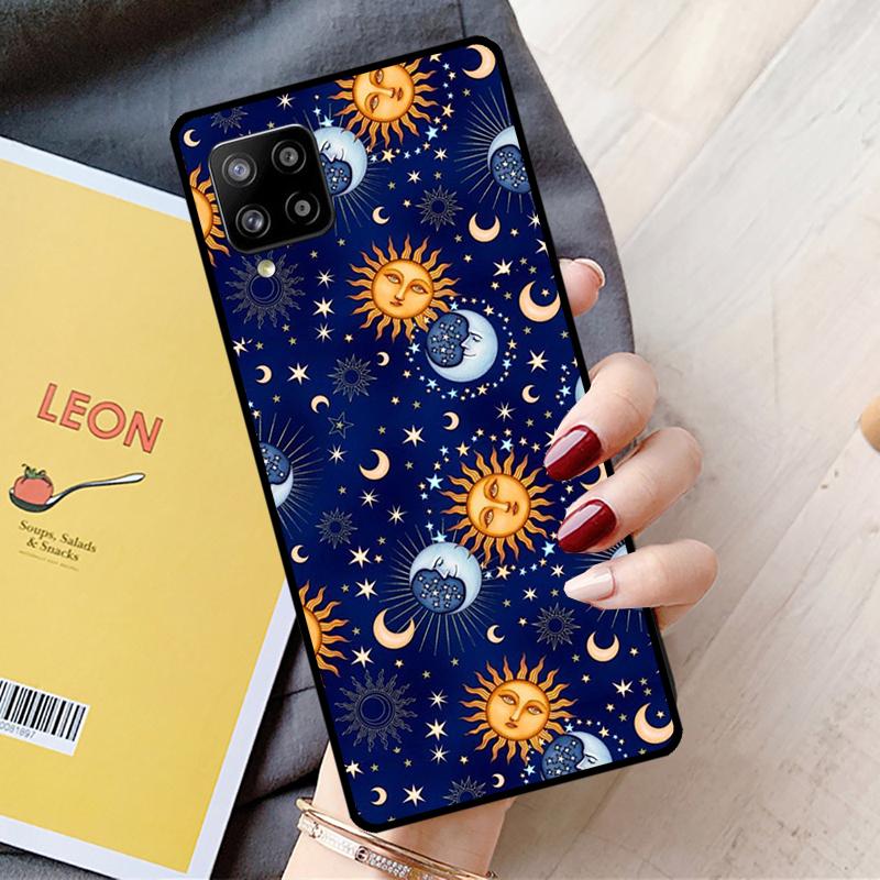 Sun And Moon Star For Samsung Galaxy A55 A35 A15 A22 A32 A52 A54 A34 A14 A53 A33 A56 A36 A26 A16 A05 A06 Case