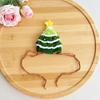 Soft Texture Christmas Cat Scarf Handmade Dog Holiday Bib Pet Tree Hat  Winter Walk