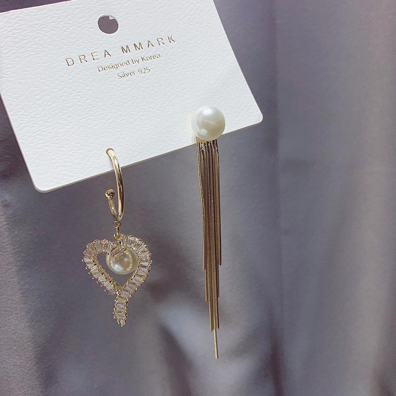 

Любовь Жемчуг Темперамент Асимметричные Длинные Серьги с Бахромой Серьги