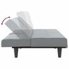 Sofa Bed with Drink Holders Light Grey Fabric