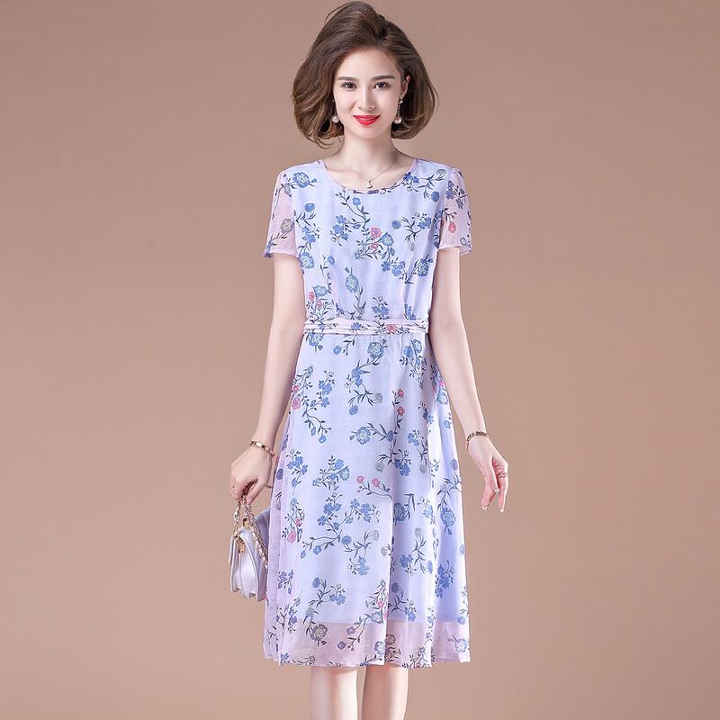 

Элегантное летнее платье-миди с коротким рукавом для женщин среднего возраста 4XL