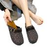 Large size bag head slippers women's new thick-soled casual belt buckle Muller shoes rhinestone lazy slippers