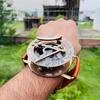 Brass Antique Sundial Engraved Compass Wristwatch Brass Sundial Compass Wristwatch