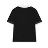 FILA Refreshing Comfortable Literary Style Versatile Slim Fit V-Neck Retro Letter Short Sleeve Knitted Top Women tops Legendary-Blue F11W523411FNV