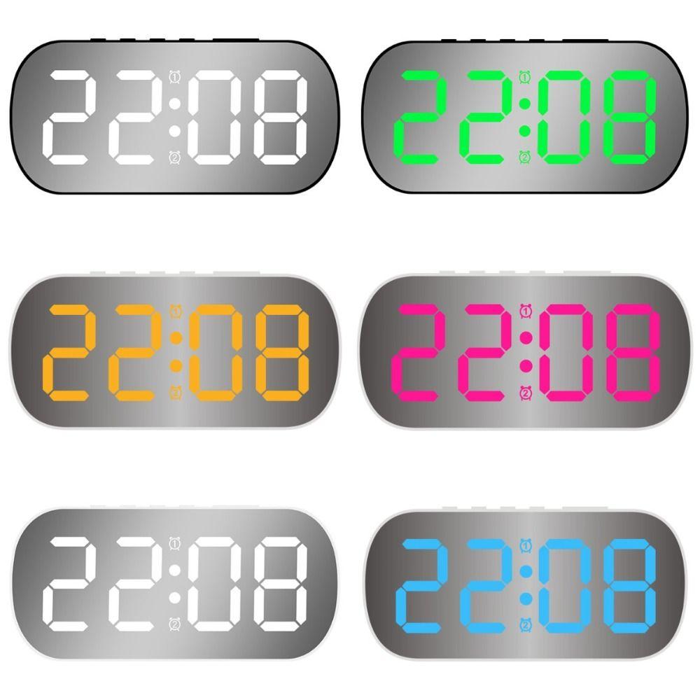 12/24H Format Digital Alarm Clock Quiet Temperature Display LED Digital Clock Large Screen Date Display Sleep Timer Home Decor