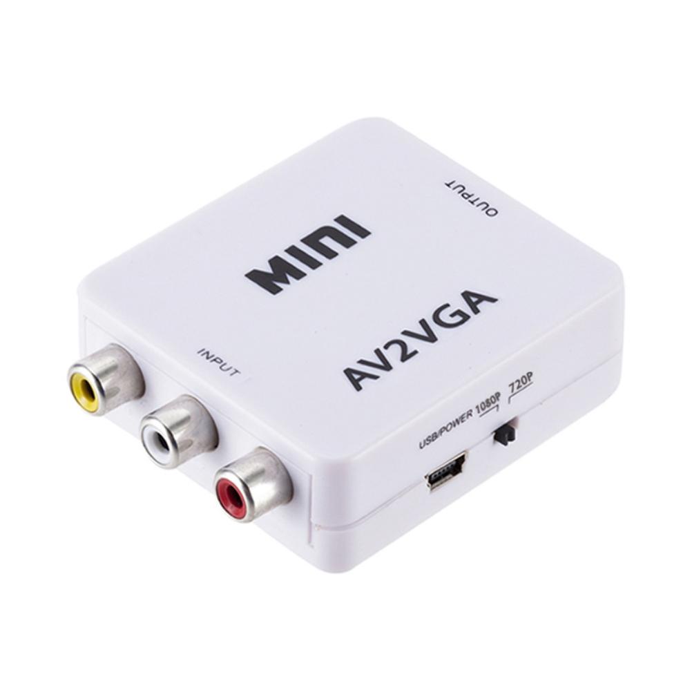 Mini High Definition AV zu VGA Video Konverter Box AV zu VGA Video Adapter Audio Konverter