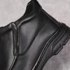 Genuine Leather Men's 2024 Winter Sheepskin Fur Boots - Warm, Comfortable Cotton Shoes