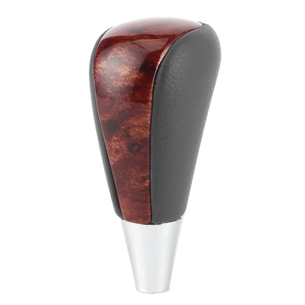 Gear Shift Knob Auto Car Modified Accessory Fit for Lexus ES240 250 300 350 2005 2014(Gray Leather Peach Wood )