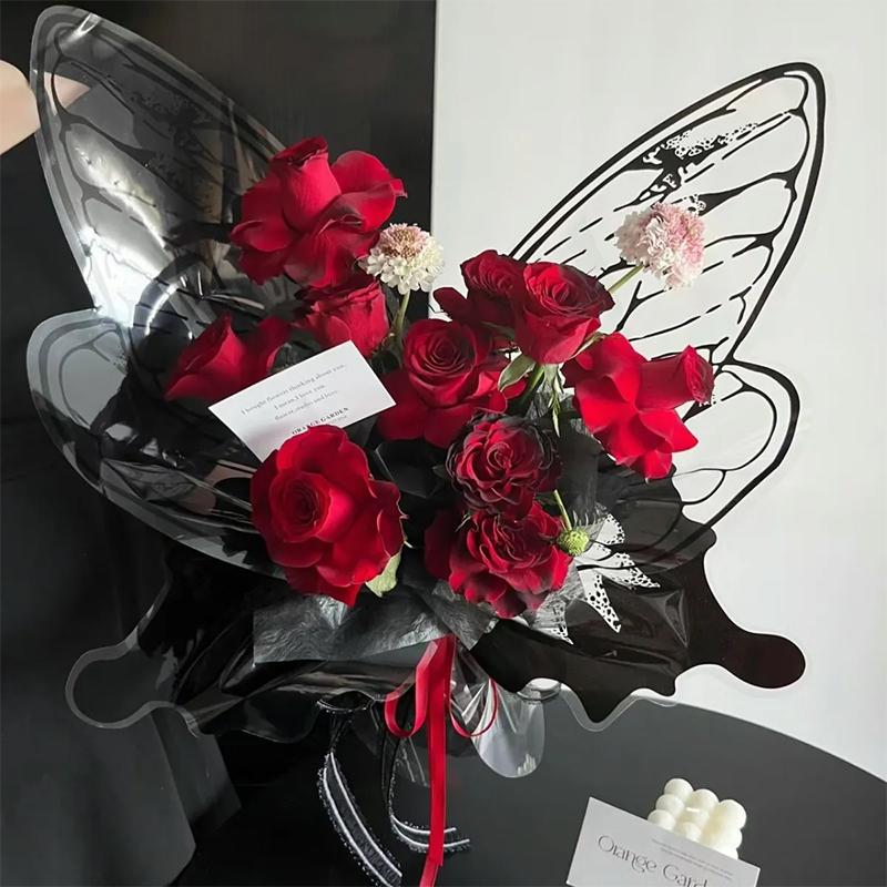 2025 Butterfly Flower Wrapping Paper Korean Style Gift Wrap Florist Bouquet Wrapper DIY Gifts Packaging Wedding Party Supplies