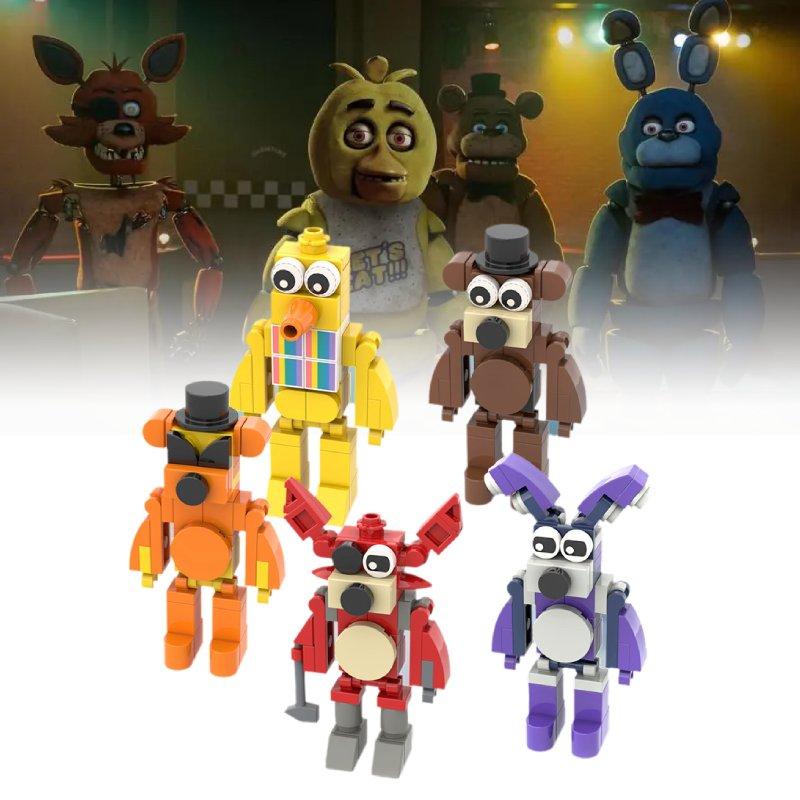 At Five Nights Freddys 5pcs Assembling Building Blocks Toys Tabletop Decoration