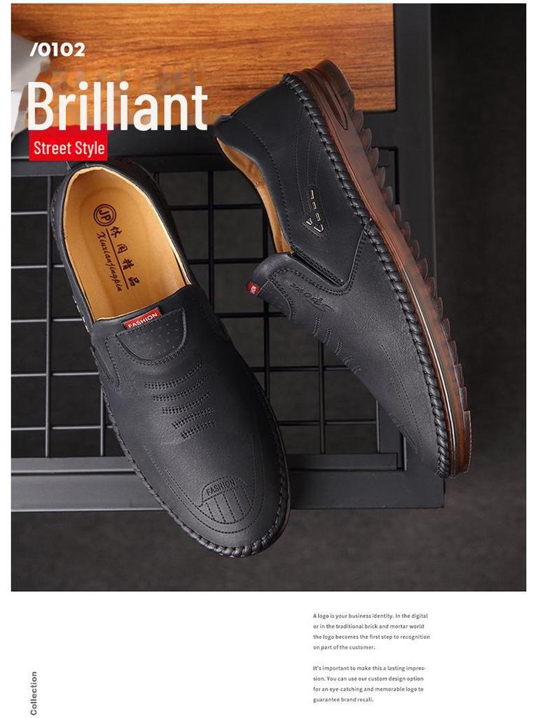 2022 Men's Hand-sewn Casual Leather Shoes - Soft Leather Sole (Spring & Autumn) Style 521