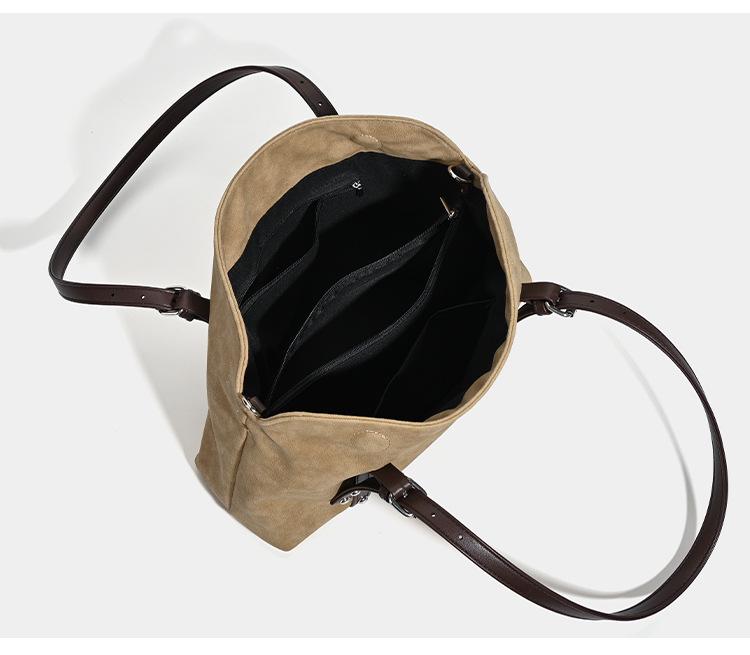 Retro Wildleder Große Kapazität Damen Schulter- und Umhängetasche - Herbst/Winter Vielseitiges Design