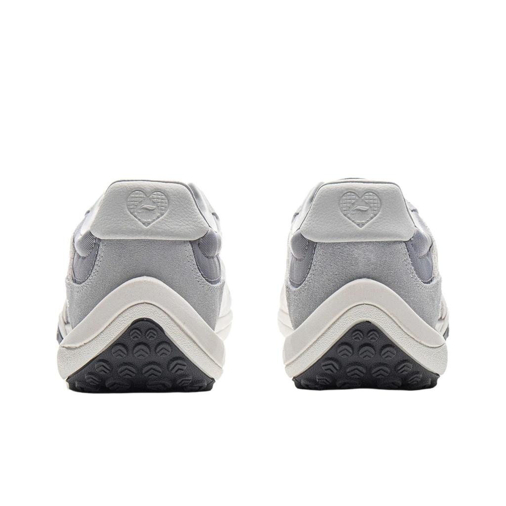 Li-Ning Heart Flow Fashion Comfortable Versatile Shock Absorption Rebound Low-Top Casual Shoes Unisex Casual Shoes Gray White AGLV096-3