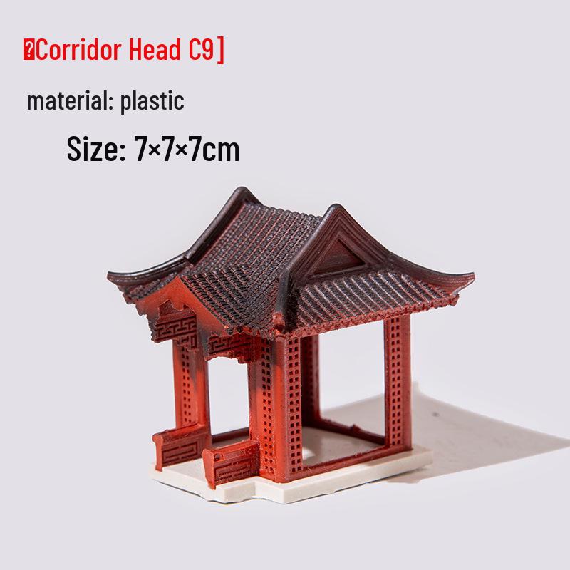 Ancient Architecture Bonsai Pavilion Ornament for Fish Tank and Aquaterrarium Landscaping