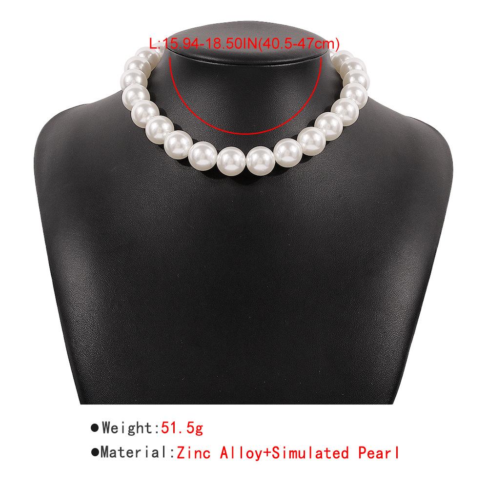 Elegant Choker Necklace, Exaggerated Pearl Geometric Personality Temperament Necklace for Women