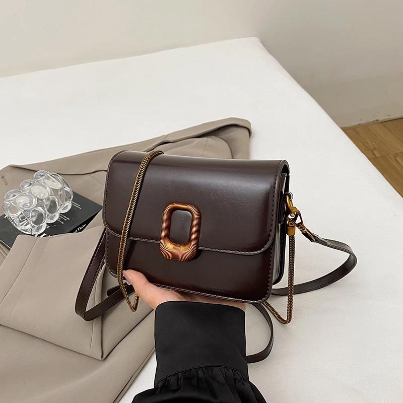

2025 Новый Y2K Ретро Дизайнер Мини Сумка С Клапаном Из Искусственной Кожи Женские Тенденции Сумки и Кошельки Сумка Через Плечо Женская Сумка Через Плечо кофейный