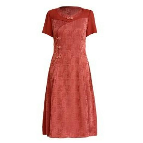 Elegant 2026 Summer Slim-Fit Mid-Length Lace-Up Dress