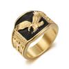 New European and American Hip-hop Jewelry Spread Wings and Fly Domineering Men's Ring