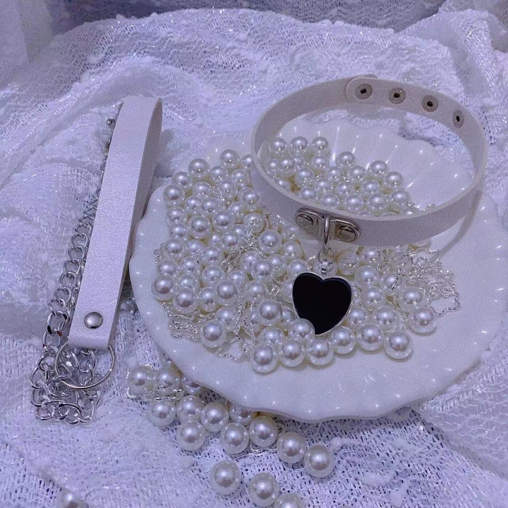 Love Neck Strap Sex Underwear Accessories Collar Maid Traction Rope Chain Japanese Flirting Necklace Couple Adult Products