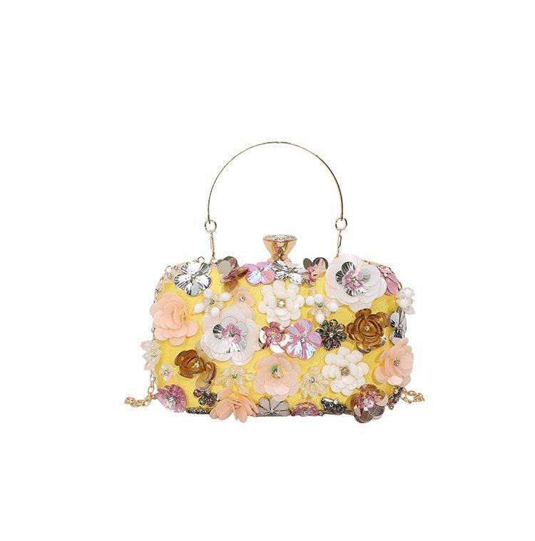 2025 Winter Women Evening Bags For Women Luxury Floral Rhinestones Shoulder Crossbody Bags Party Wedding Clutch Ladies Handbags