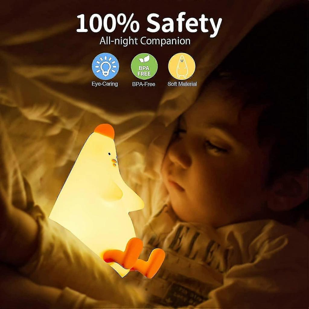 Chicken LED Night Light for Kids, White
