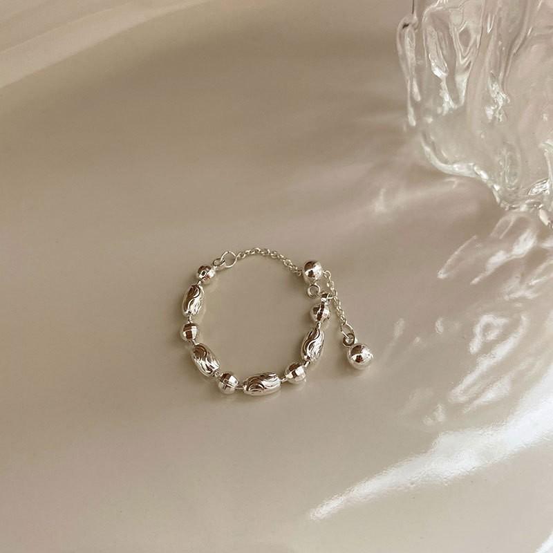 Unique Geometric Copper Adjustable Open Ring Featuring Dazzling Stone Design For Women