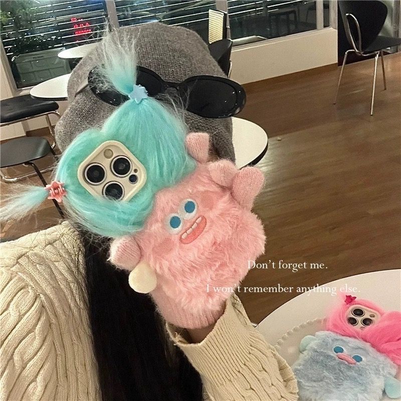 3d Cute Cartoon Plush Phone Case, for IPhone 16 15 14 13 12 11 Mini Pro Max X XR XSMax,funny Shock-proof Phone Covers