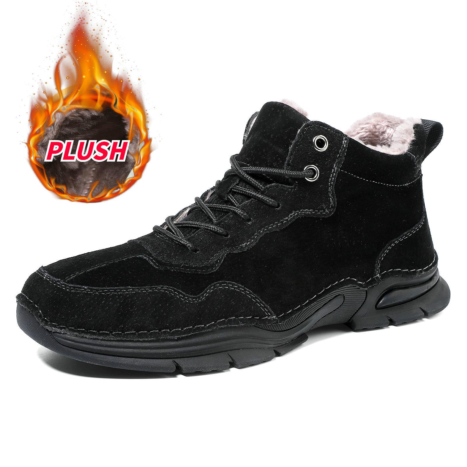 

Высокие уличные повседневные ботинки из натуральной кожи, мужские ботинки Мартина, износостойкие и нескользящие, мужская обувь больших размеров 46