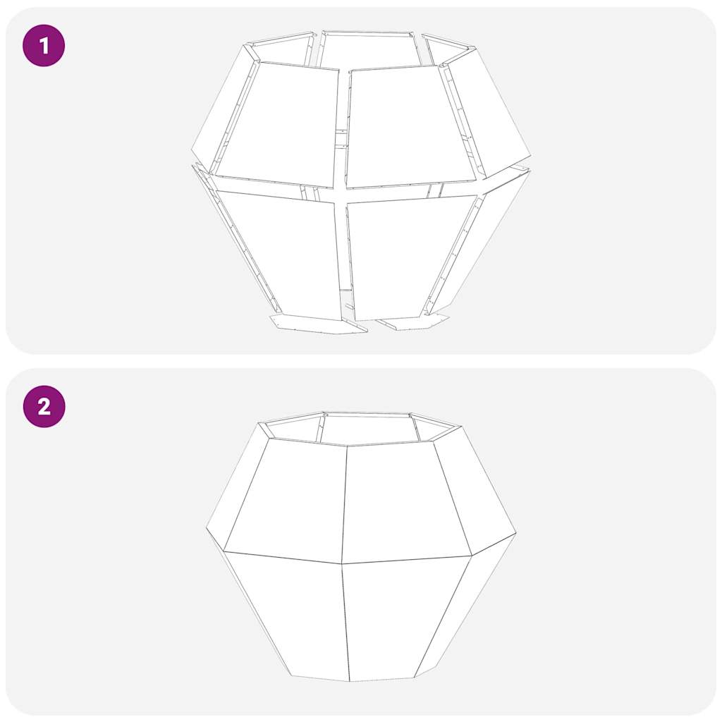 Planter White 100 X 100 X 80 Cm Steel