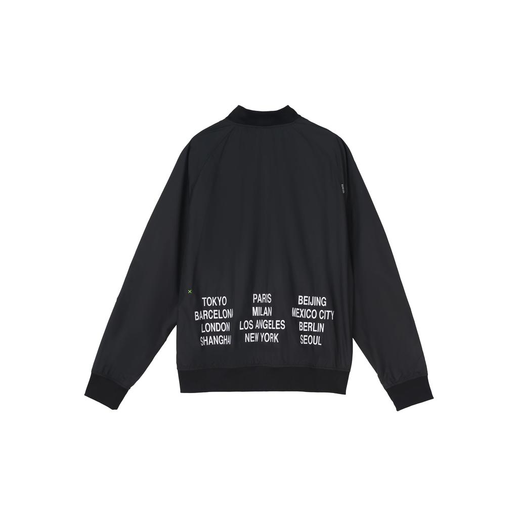 Nike Alphabet Logo Print Woven Casual Jacket Men Outerwear Black DA0648-010