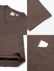 Short Sleeve Pocket Regular Heavyweight USA Cotton Solid Color Khaki [Good Wear] V-Neck T-Shirt 7.6oz Men's (S, Brown)