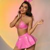 Frauen Sexy Dessous Latex Bunny Dessous Kaninchen Ohren Patent Leder Erotische Unterwäsche Hot Sex Outfit Cosplay Porno Kostüme