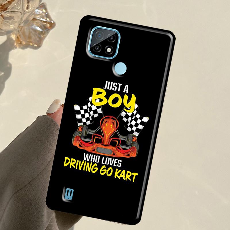 Boy Racer Car For Realme C55 C51 C21Y C25S C75 C67 C61 C53 13 12 10 11 14 Pro Plus GT 6T 6 5 GT7 Pro Case
