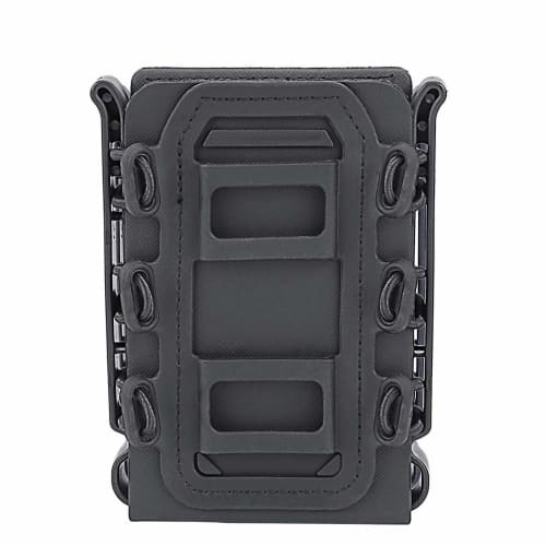 PHOENIX IKKI Soft TPR Open-Top Molle Compatible Magazine Pouch for 5.56mm and 7.62mm Rifles, Black