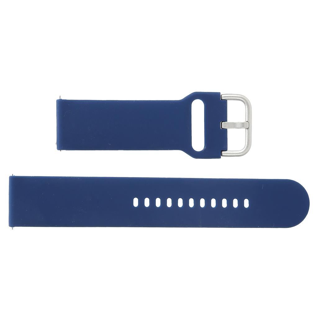 Watch Bands Silver Buckle Silicone Strap Soft Wristband Replacement for Samsung Huawei Amazfit Xiaomi Color Watch Gamin