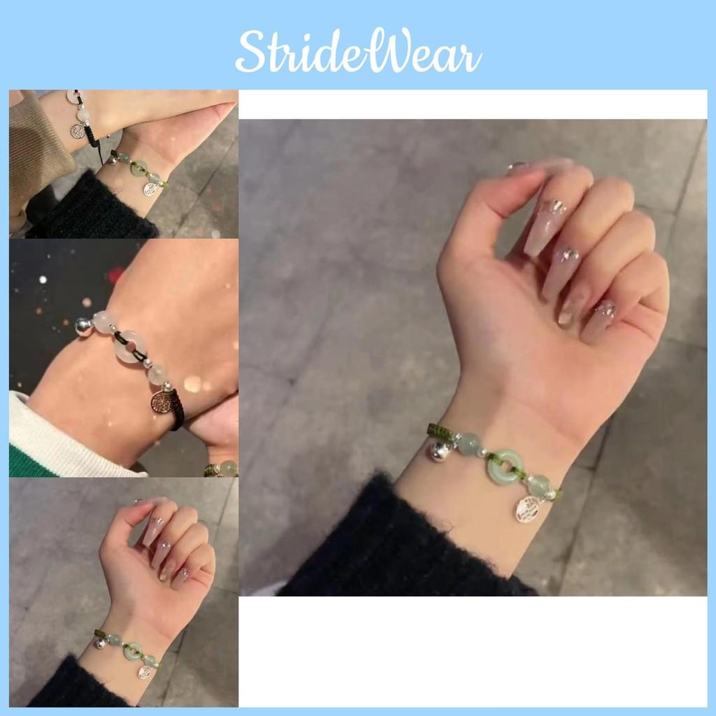 Trendy Black Adjustable String Bracelet For Couples Geometric Ethnic Design 2024