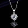 Eight Arrows Zircon Snowflake Pendant Necklace - Women's High-End Fashion Choker.