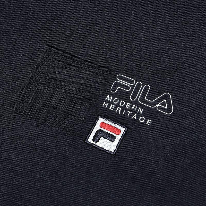 FILA T Shirts Men's Legend Blue Crew Neck Moderate Straight Fit F11M421126FNV