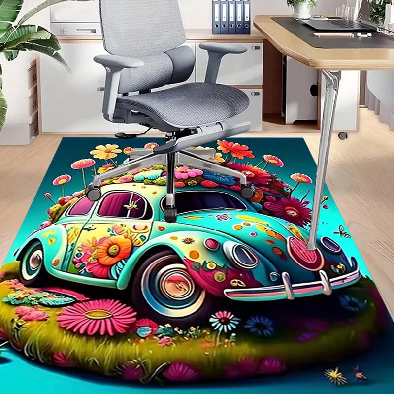 1 Stück Blume Auto Extra Groß Rutschfester Teppich, Büro, Familie, Schlafzimmer, Studio Großer Teppich Teppiche für Innenräume