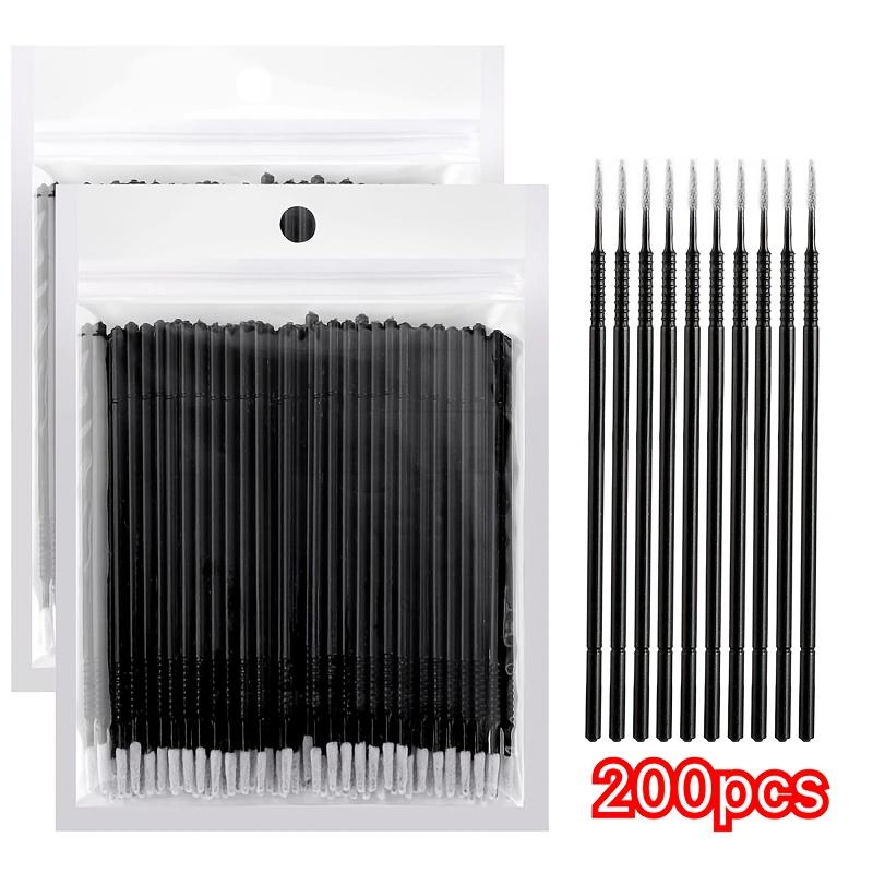 

200PCS For Eyelash Extension Tools Disposable MicroBrush Eyelashes Extension Individual Lash Removing Swab Micro Brush чёрный